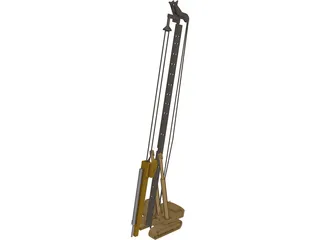 Pile Drilling Machine 3D Model preview