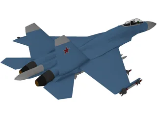 Sukhoi Su-27 Flanker 3D Model preview