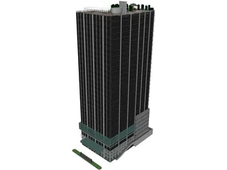 Tower with Skybar 3D Model preview