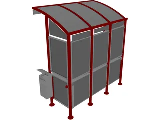 Bus Stop 3D Model preview