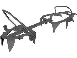Mountainerin Crampon 3D Model preview