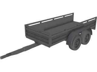 Koch Tandem Trailer 3D Model preview