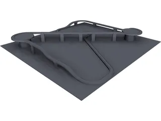 Race Track Model 3D Model preview