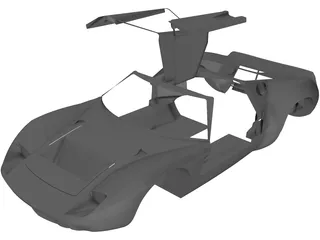 Ford GT40 Body 3D Model preview