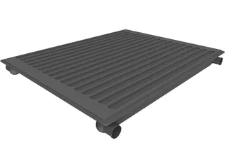 Single Panel Radiator 3D Model preview
