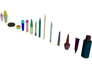 Cosmetics Collection 3D Model preview