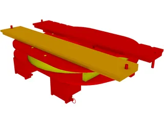 Forklift Rotator Attachment 3D Model preview