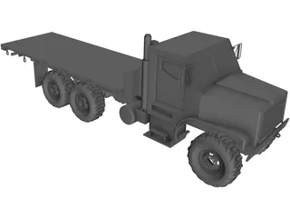 OshKosh MTVR MK27 Military 3-Axle Truck 3D Model preview