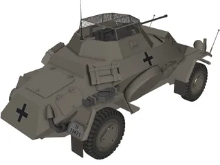 sd.kfz.222 3D Model preview