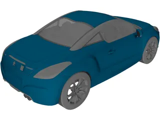 Peugeot RCZ (2010) 3D Model preview