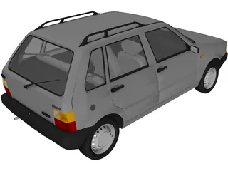 Fiat Uno S 3D Model preview