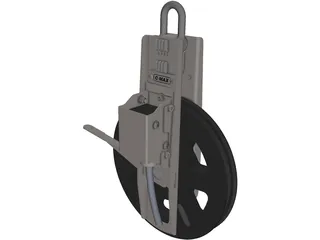 Cable Counting Pulley 3D Model preview