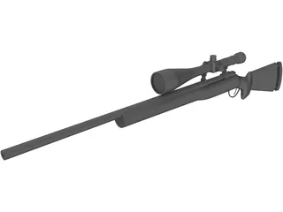 M40A3 Bolt Action Sniper Rifle 3D Model preview