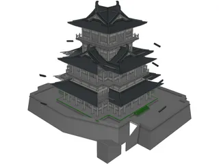 Shogun Japanese Castle 3D Model preview