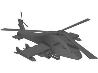 Toy Helicopter 3D Model preview