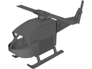 Toy Helicopter 3D Model preview