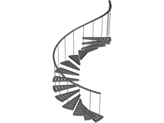 Stair Spiral 3D Model preview