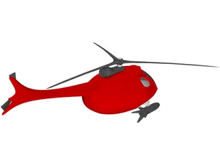 Helicopter New Concept Design 3D Model preview
