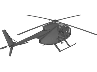 Hughes OH-6A Cayuse 3D Model preview