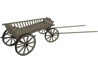 Stagecoach Cart 3D Model preview