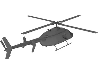 Bell 206 JetRanger 3D Model preview