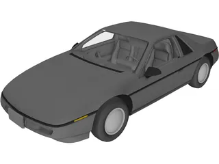 Pontiac Fiero ST Notchback 3D Model preview