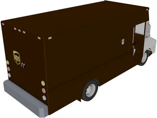 UPS Step Van 3D Model preview