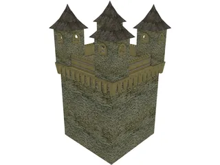 Medival Castle 3D Model preview