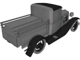 Ford Model A Pickup (1930) 3D Model preview