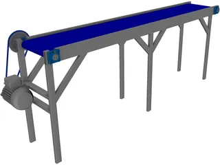 Conveyor Belt 3D Model preview