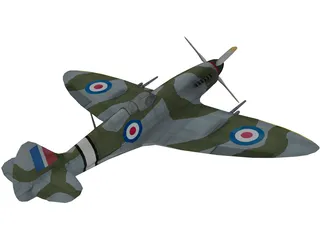 Supermarine Spitfire 3D Model preview