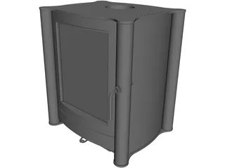 Firebelly FB1 Wood Burning Stove 3D Model preview