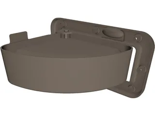 Stowable Dog Dish 3D Model preview