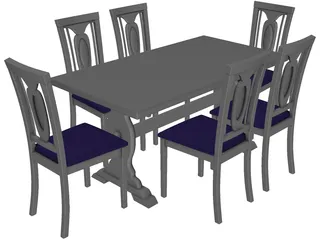 Table Chinese Style 3D Model preview