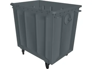 Trash Bins 1000 lt 3D Model preview