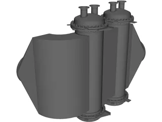 Condensing Gas Heat Exchanger 3D Model preview
