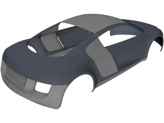 Audi R8 Body 3D Model preview