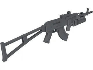 AK-74M 3D Model preview