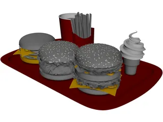 McDonalds Food 3D Model preview