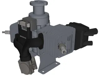 Zenoah G80 Twin Engine 3D Model preview