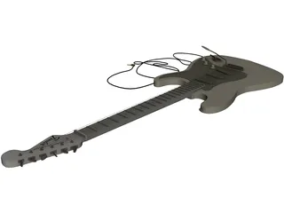 Fender Stratocaster Guitar 3D Model preview