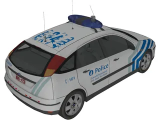 Ford Focus Police (Belgium) 3D Model preview