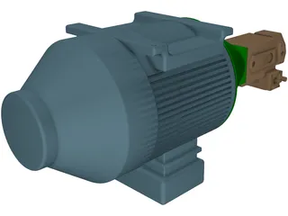 Motor Bellhousing Coupling Pump 3D Model preview
