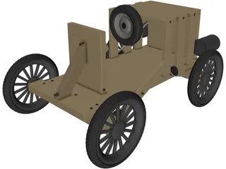 Soap Box Derby Car 3D Model preview