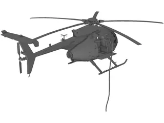 MD Helicopters MH-6/AH-6 Little Bird 3D Model preview