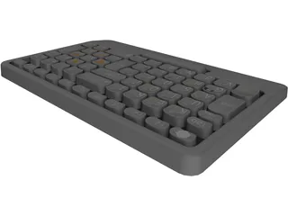 Abbreviated Left Hand Keyboard 3D Model preview