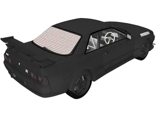 Nissan Skyline Mines R32 (1993) 3D Model preview
