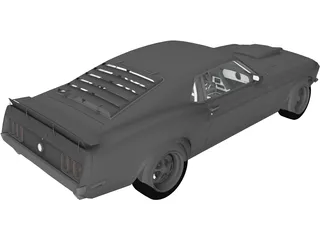 Ford Mustang BOSS 429 (1970) 3D Model preview