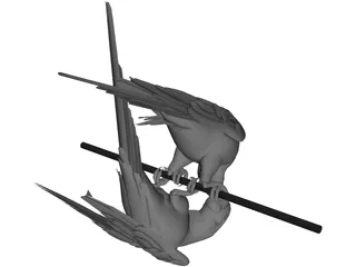 Parrots Macaws 3D Model preview