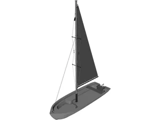 Small Boat 3D Model preview